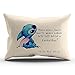 KEIBIKE Personalized Lilo and Stitch Ohana Means Family King Rectangle Decorative Pillowcases Art Zippered Throw Pillow Covers Cases 20x36 Inches One Sided