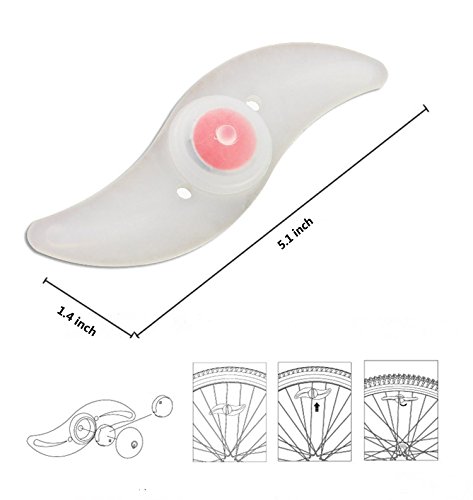 Bike Spoke Light 6PCS Willceal,Bike Wheel Light,Tyre Wire Right with 6 LED Flash Model Neon Lamps,Bike Safety Alarm Light. (Multi-corlor)