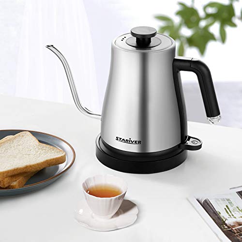 Stariver Electric Gooseneck Kettle, 1.2L Electric Tea Kettle, Pour Over