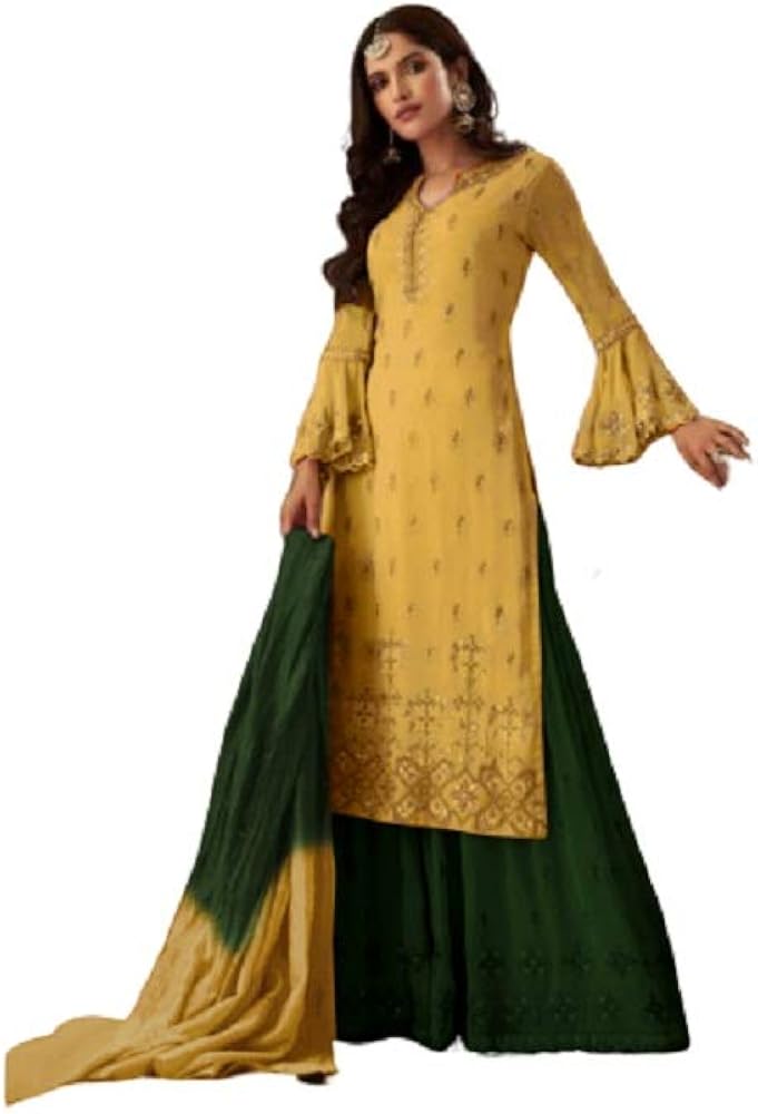 shopNstyle Readymade - Traje de Sharara bordado para mujer: Amazon.es: Ropa y accesorios