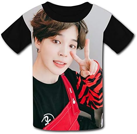Dnaxts BT-S Lie Ji-min Youth T Shirt 3D Printed Unisex Crew Neck Casual Kids T Shirts Tee for Boys Girls