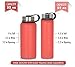 MIRA 22 Oz Stainless Steel Vacuum Insulated Wide Mouth Water Bottle with 2 Caps | Thermos Keeps Cold for 24 hours, Hot for 12 hours | Double Walled Powder Coated Travel Flask | Coral