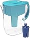 Brita Everyday Pitcher with 1 Longlast Filter, Large 10 Cup, Turquoise