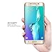 [Full Cover] Samsung Galaxy S6 edge screen protector , AUSCREZICON (2-PACK) 0.26mm 9H Tempered Glass ,High Definition 3D Curved, Full 100% Coverage for Samsung Galaxy S6 edge Gold