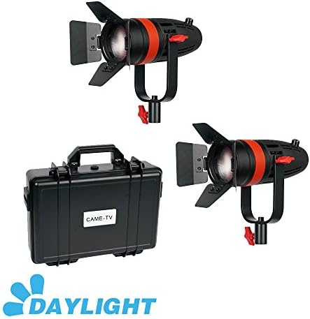 2 Pcs CAME-TV Boltzen 55w Fresnel Focusable LED Daylight Kit
