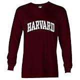 Ivysport Harvard University Crimson Long Sleeve T-Shirt, Classic, Maroon, X-Large