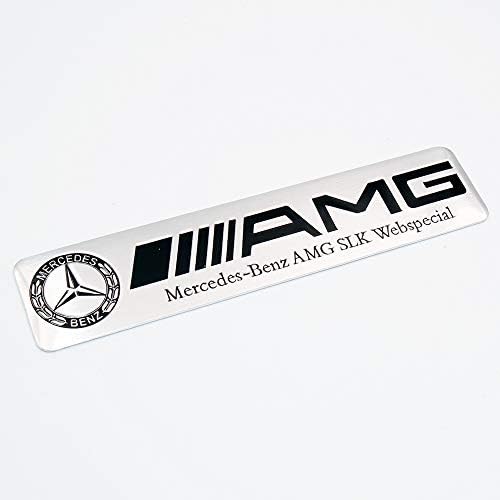 US85 Direct Mercedes-Benz 3D Universal Exterior & Interior AMG Edition Multimedia Emblem Decal Badge Decoration Refit Logo Gift (AMG-SLK)