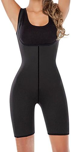 Women Neoprene Waist Trainer Sauna Body Shaper Cincher Bodysuit Jumpsuit (Tag M -- US 2-4, Black)