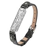 bayite for Fitbit Flex 2 Bracelet Accessories Bangle leather and Metal Bands Wristbands for Flex2 Black with Silver Gold Sleeve