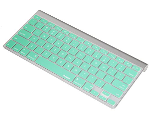 English Letter US Layout Silicone Keyboard Cover Skin for Macbook Air 13 & Macbook Pro 13 15 17 with or Without Retina Display(Mint Green)