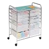 Honey-Can-Do Rolling Storage Cart and Organizer with 12 Plastic Drawers