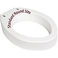 Essential Medical Supply Standard Bowl Round Toilet Seat Riser with 3.5" Rise - 17.25 x 13.5 x 3.5 Inch, Elevating and Raising Toilet Seat for Seniors, Adults and The Elderly with 300lb Weight Capaity