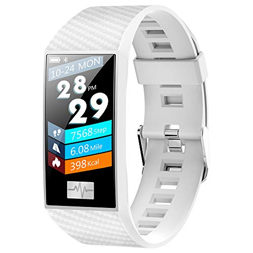 Smart Bracelet, YiMiky Bluetooth Smart Watch HR Monitor IP68 Waterproof Sport Wristband Blood Pressure Fitness Tracker Watch for Men Activity Tracking Bluetooth Smart Wristband - White - Thumbnail 7