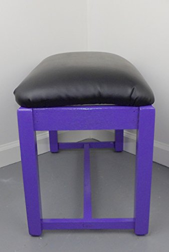 Padded Bench Purple Black Vanity Stool Entryway - Thumbnail 4