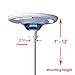 Solar Powered UFO Style LED Post Light, up to 1500 LM Built Smart Profile for Walkways, Bike Path, Community/Complex Driveway, Parking lot, Courtyard, Backyard Lights