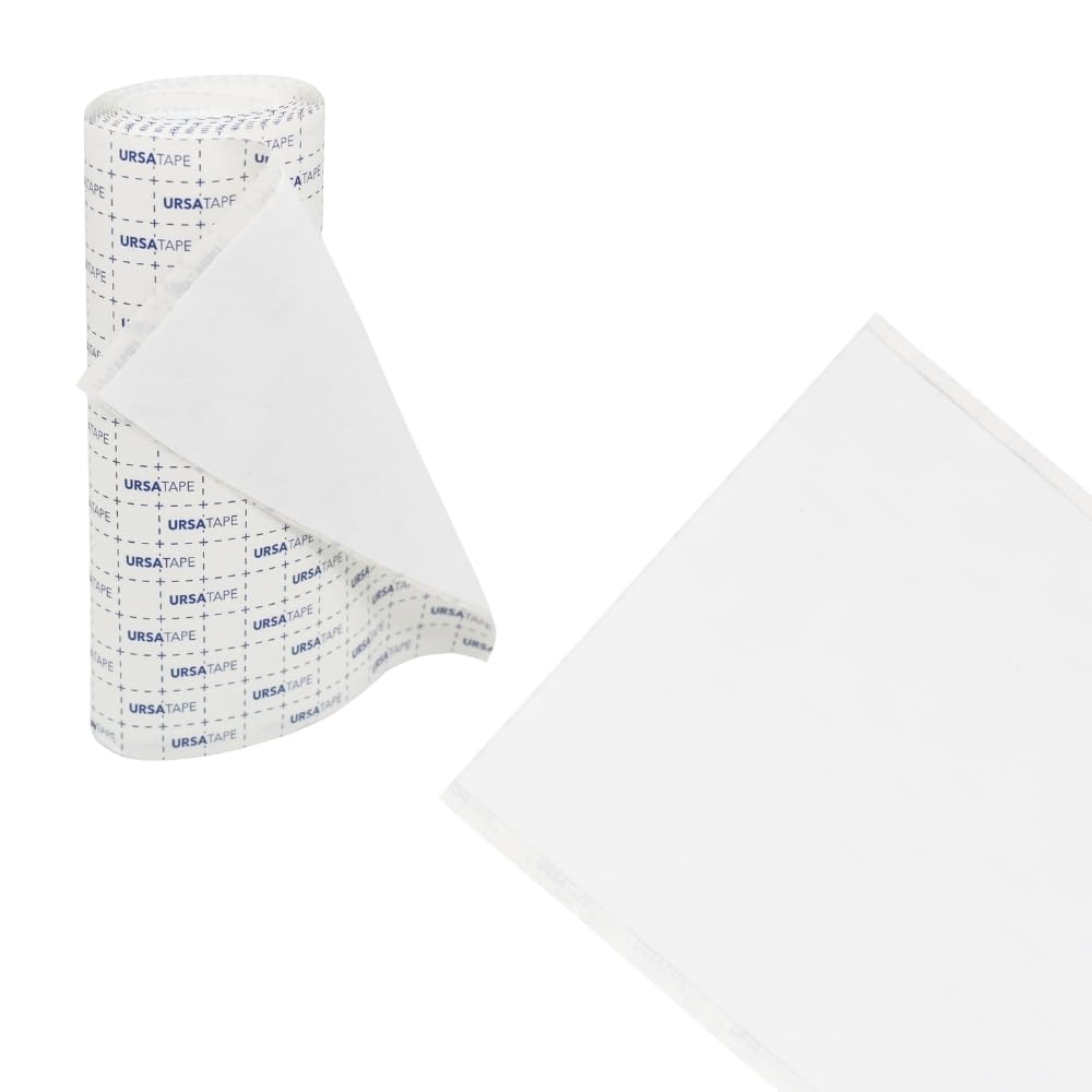 URSA Tape Rolls - Stretchy Moleskin Rolls - Reusable Hypoallergenic for Blister Prevention, Calluses, Anti Chafing - Multi-Purpose Heavy Duty Tape for Fabric, Skin, Shoes - Made in the UK (White)