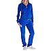 Women's 2 Piece Outfits Velvet Zip Hoodie Sweatshirt & Sweatpants Sweatsuits and Velour Tracksuit Sets Jogging Suit