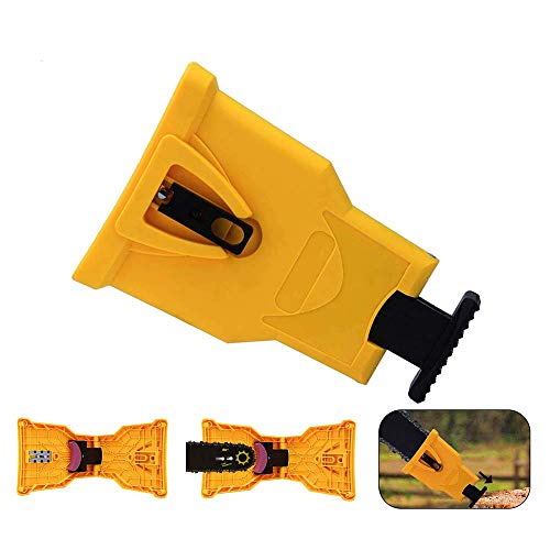 Chainsaw Sharpeners Accessories, Chainsaw Parts Chain Saw Accessories Fit for 14/16/18/20 Inches Chain Saw Bar with Twin Holes (#Yellow)