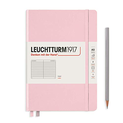 Leuchtturm1917 Notebooks Hardcover Medium (A5) Powder, Medium, 251 p, ruled