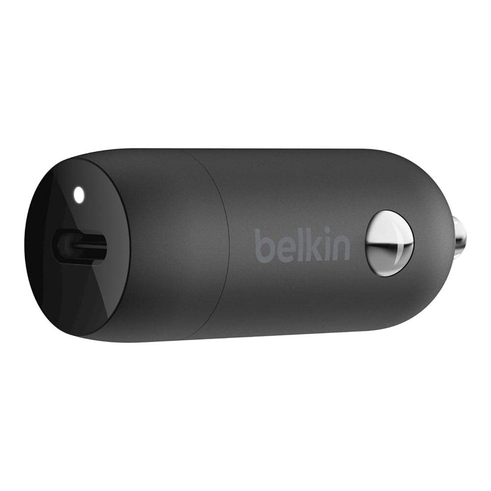 Belkin USB-C Fast Car Charger 20W-Black (iPhone Fast Charger Compatible with iPhone 12 Pro Max/12/12 Pro/ 12 Mini, Samsung Galaxy S20, S20+, S20 Ultra, Note20, Google Pixel and More) (CCA003bt)