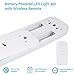 GE Under Cabinet Light, 1 Pack, 10 Inch, Wireless, Battery Operated, Remote Control, 100 Lumens, Tap Light, LED Closet Light, Night Light for Kitchen, Closet and More, 17448