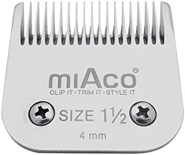 MiacoSize 1.5 Detachable Clipper Blade fits Oster Classic 76, Andis BGC, BGR, BGRC, MBG