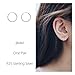 Sterling Silver Hoop Earrings Cartilage Piercing Earring Small Round Set for Women Men