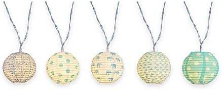 10-Piece Lighted Paper Ball String LED Light Set in Multicolor