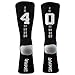Custom Team Number Crew Socks | Athletic Socks by Chalk Talk Sports | Black | Choose Your Number, 04 Or 40 Team Number, One Size Fits Most