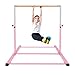 Safly Fun Gymnastics Junior Training Bar - 4.2ft Wide 5ft Long 36-59in Height Adjustable Horizontal Kip Bar for Kids Home Practice