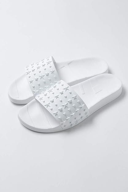 Amazon ジミーチュウ シャワーサンダル ホワイト メンズ 184 Rey M Eru 並行輸入品 44 ホワイト ファッションサンダル