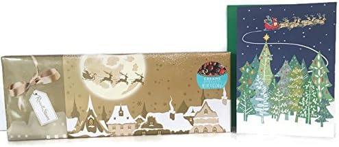 Russell Stover: Assorted Creams Fine Chocolates, 12 oz. Box & A 5x7in Eco-Friendly Recycled Paper, Designer Holiday Card. Wrapped and Ready To Holiday Gift (2 Items)