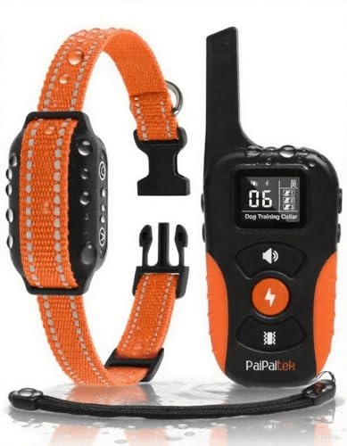 PaiPaitek 2-in-1 Dog Bark Collar & Shock Collar with Remote 3300ft, 4 Modes(Vibration/Beep/Shock/Anti-Bark), IPX7 Waterproof Training Collar for Medium Large Dogs (40-150 lbs) for Indoor & Outdoor Use