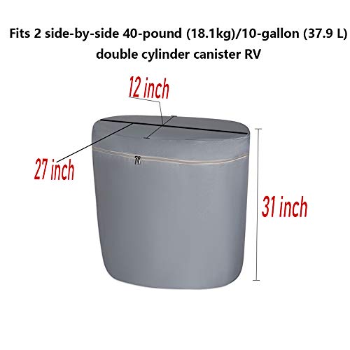 Propane Tank Cover,Camper Double 20LB/30LB/40LB Propane Tank Cover for
