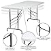 Flash Furniture Kathryn 6' Rectangular Adjustable Plastic Folding Event Table, Folding Portable Banquet Table for Indoor/Outdoor Events, White