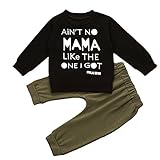 MIOIM Baby Boys Girls Funny Letter Printed Tops