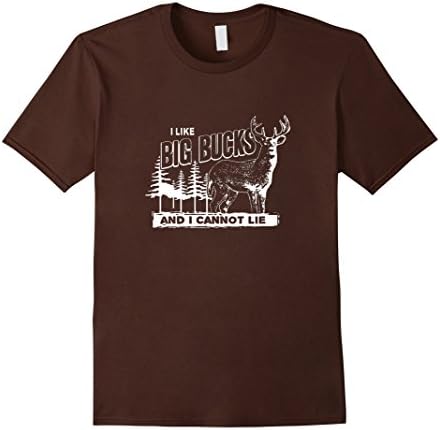 Men's I Like Big Bucks And I Cannot Lie Tee - Funny T-Shirt XL Brown