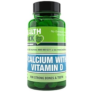 Calcium with Vitamin D Capsules | High Strength Supplements for Bones & Teeth | 500mg of Calcium and 50iu of Vitamin D3 | 60 Capsules