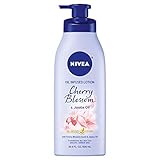 NIVEA Cherry Blossom and Jojoba Oil Infused Body Lotion  - 24 Hour Moisture for Dry Skin - 16.9 fl. oz. Pump Bottle