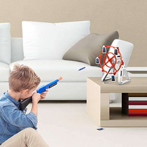 Electronic Rotating Target for Nerf Guns, More Challenging Practice Target for N-Strike Elite Mega Rival Series, Soft Bullet Gun (Only Target) - Thumbnail 6