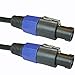 50 Foot 12 Gauge Speakon Compatible Speaker Cable For PA DJ Speakers