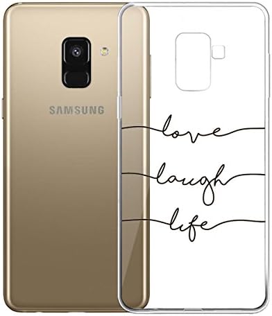 Case for Samsung Galaxy A8 Plus 2018 (SM-A730), IJIA Transparent Simple Musical Notes Clear TPU Soft Silicone Protection Bumper Fashion Skin Back Shell Cover for Samsung Galaxy A8 Plus 2018