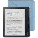 Kobo Libra Colour Black eReader &amp; Dusk Blue Notebook SleepCover Bundle | 7&rdquo; Glare-Free Colour E Ink Kaleido 3 Display | Dark Mode Option | Waterproof | Built-in-2-Way Stand Cover