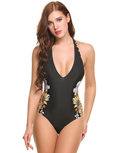 Avidlove Women's Sexy One Piece Swimsuit Cover Up Halter Beachwear