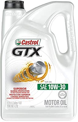 Castrol 03093 GTX 10W-30 Motor Oil, 5 Quart