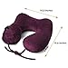 Ultra Comfortable Inflatable Travel Pillow – Portable, Lightweight, Super Compact Neck Support for Airplane, Car, and Train + FREE Travel Accessories Pack – Eye Mask and Ear Plugs (Royal purple)