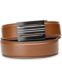 KORE Menâ€™s Full-Grain Leather Track Belts | â€œEquinoxâ€ Alloy Buckle (24