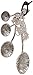 Ganz 4-Piece Set, Sunflower Measuring Spoon, One Size, silver
