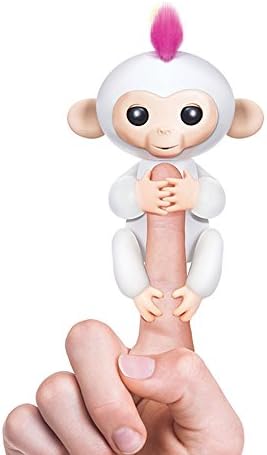 SeaMoon Electronic Pet Interactive Little White with Purple Hair Baby Monkey
