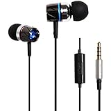 Rxvoit Noise Isolating Earbuds with Smart Built-in In-line Mic. Bass Enhanced + Bass Boosted and Stereo Surround Sound Audio In-ear-headphones.